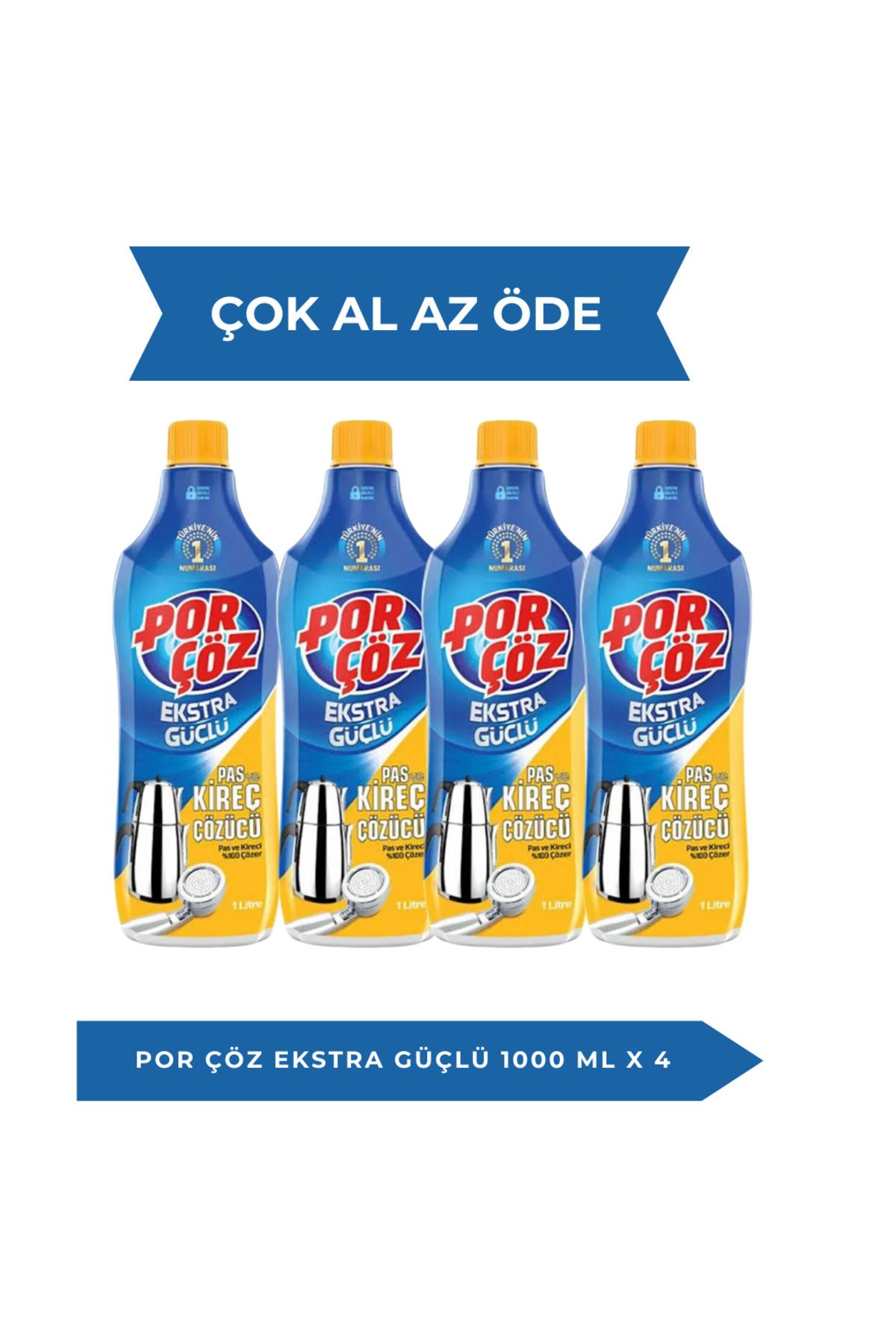 Porçöz Kreç Ve Pas Çözücü 4x1000 ml