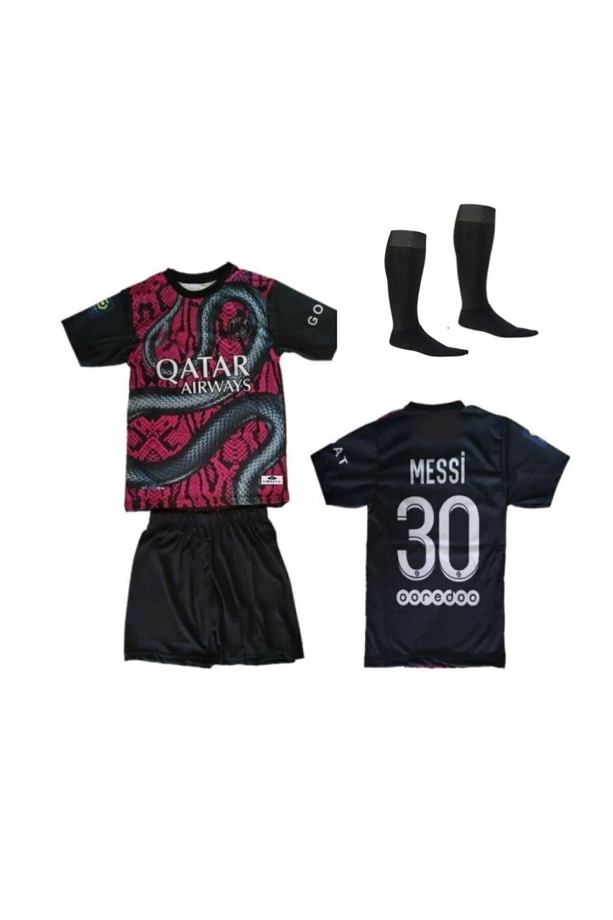 MYFORMA Çocuk Alternatif Messi Forma Şort 3'li Set