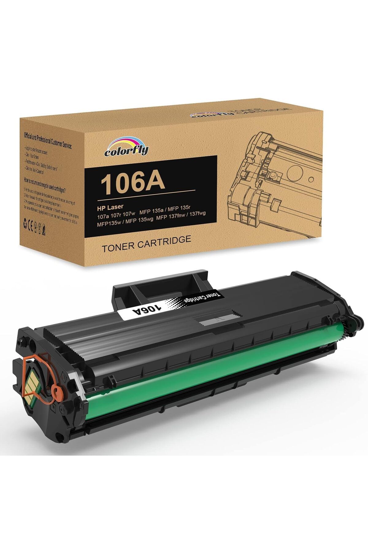 HP W1106A for HP Laser 107a 107r 107w MFP 135a 135r 135w MFP 135wg 137fnw 137fwg Printer (1 Black)