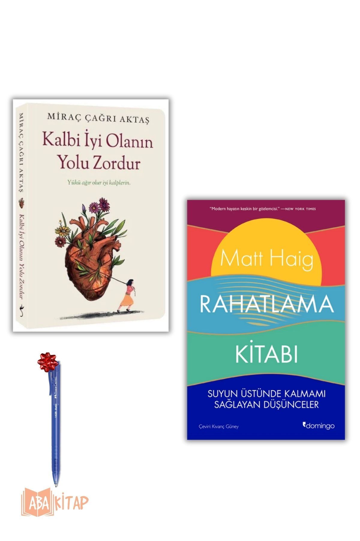 Domingo Yayınevi 1. Kalbi İyi Olanın Yolu Zordur, Miraç Çağrı Aktaş 2. Rahatlama Kitabı, Matt Haig, Kalem Hediyeli