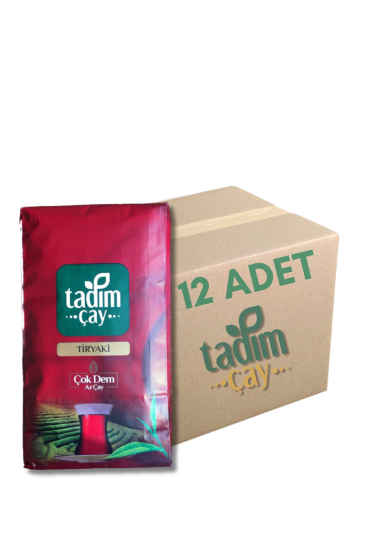 TADIM ÇAY Tiryaki 12 Adet 1000gr (HAKİKİ RİZE ÇAYI, SİYAH PAKET ÇAY)