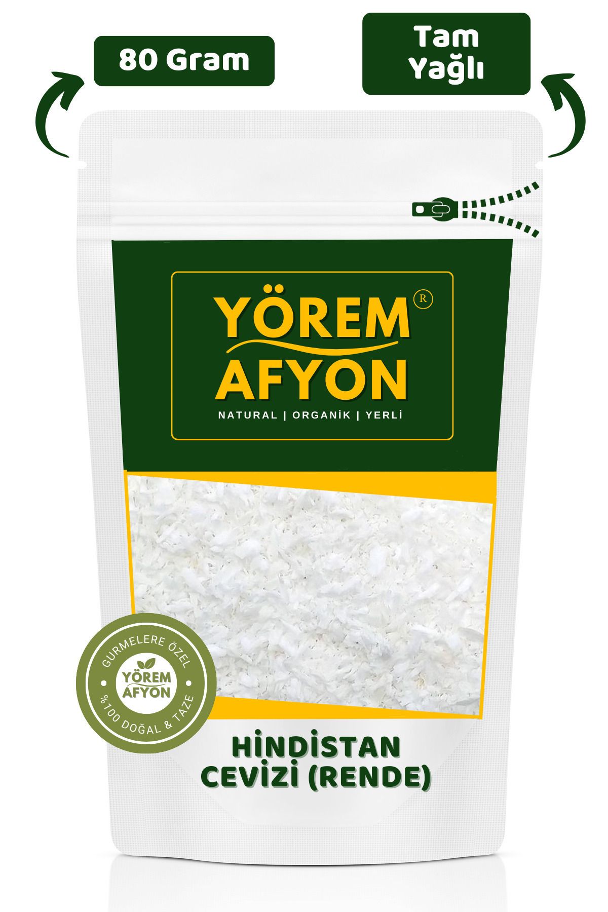 Gülçehre Yörem Afyon Tam Yağlı Rende Hindistan Cevizi | 80gr.