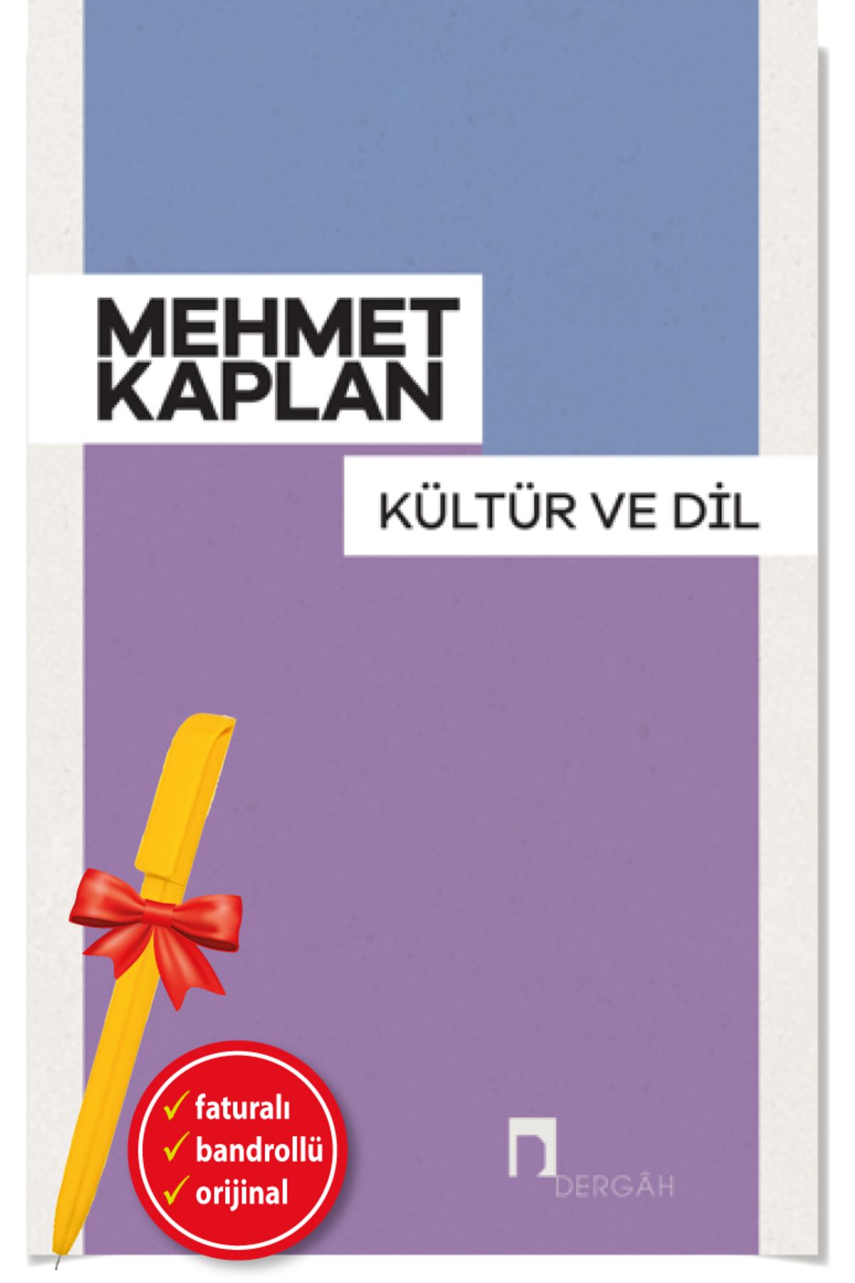 Dergah Yayınları Alfa Kalem+Kültür ve Dil(Kolektif-Mehmet Kaplan)-YENİ-Türk Edebiyatı-Dergah Kitap