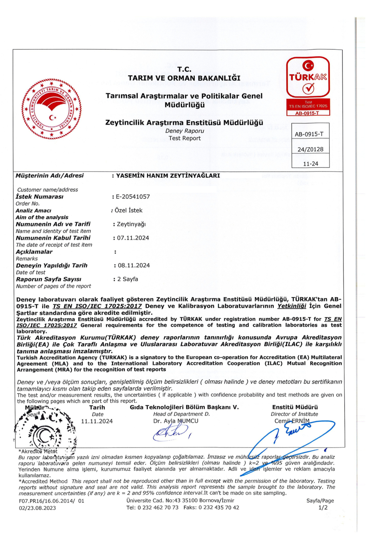 YASEMİN HANIM Anne Bebek Serisi Memecik Ilk Hasat 0,1-0,3 Asit 1 Yaş Zeytinyağı 250 Ml. Uv Korumalı Cam Şişe fotoğrafı 4 (önizleme)