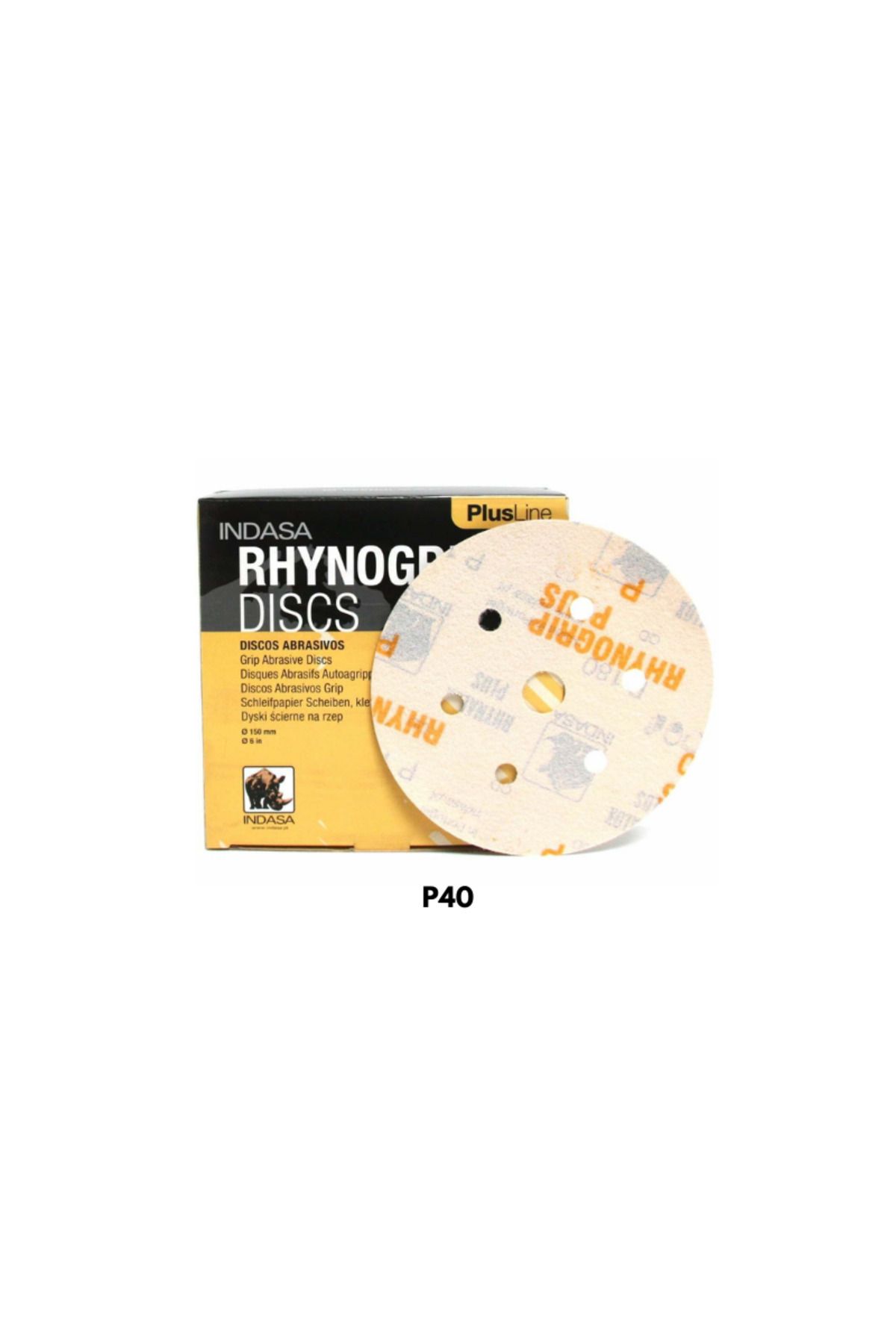 indasa İndasa Kuru Tabaka Zımpara P40  HOOKIT DİSK ZIMPARA 150MM 6 DELİK RHYNOGRIP PLUS DISC