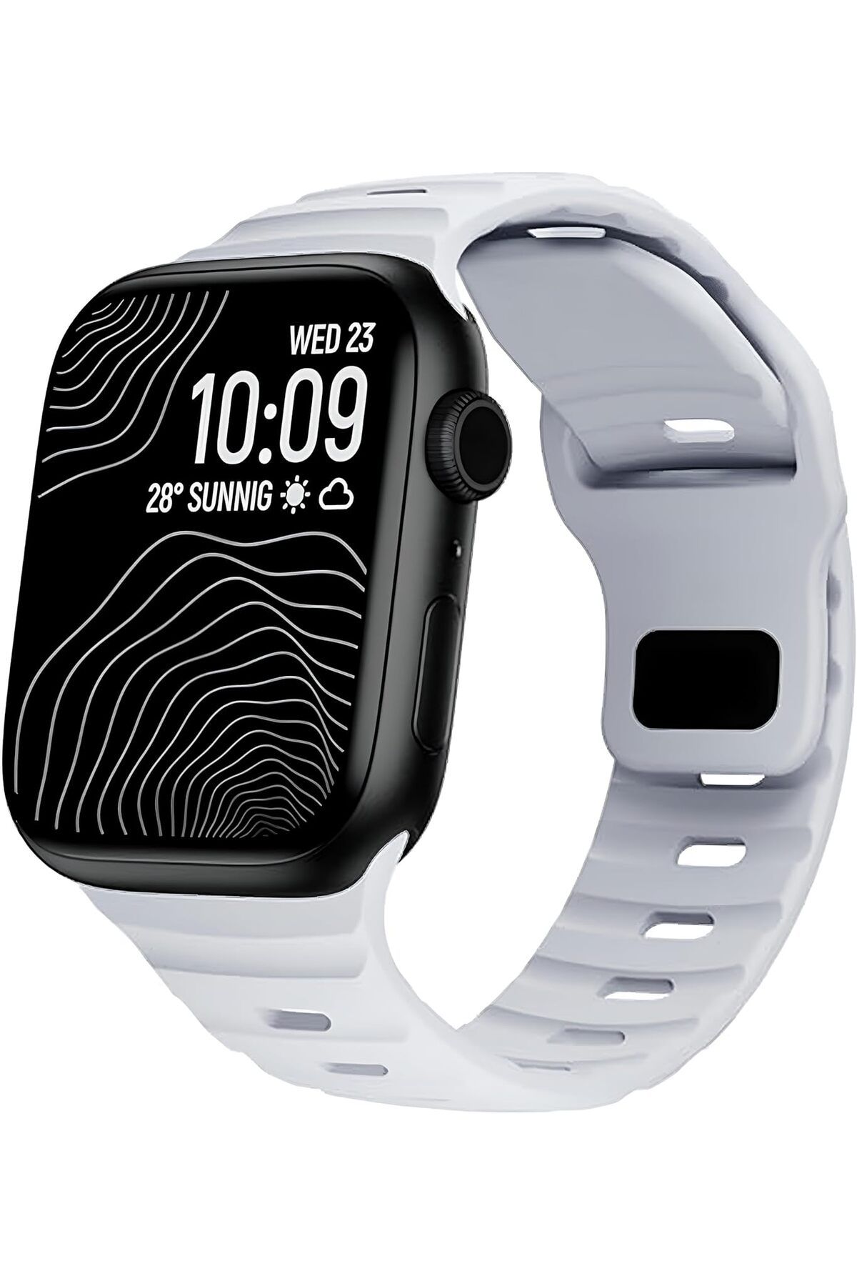 STOREMAX htpshopmx Watch 45mm, 44mm, 42mm Serileri ile Uyumlu Yumuşak Silikon Spor Kordon – Su Geçirmez,