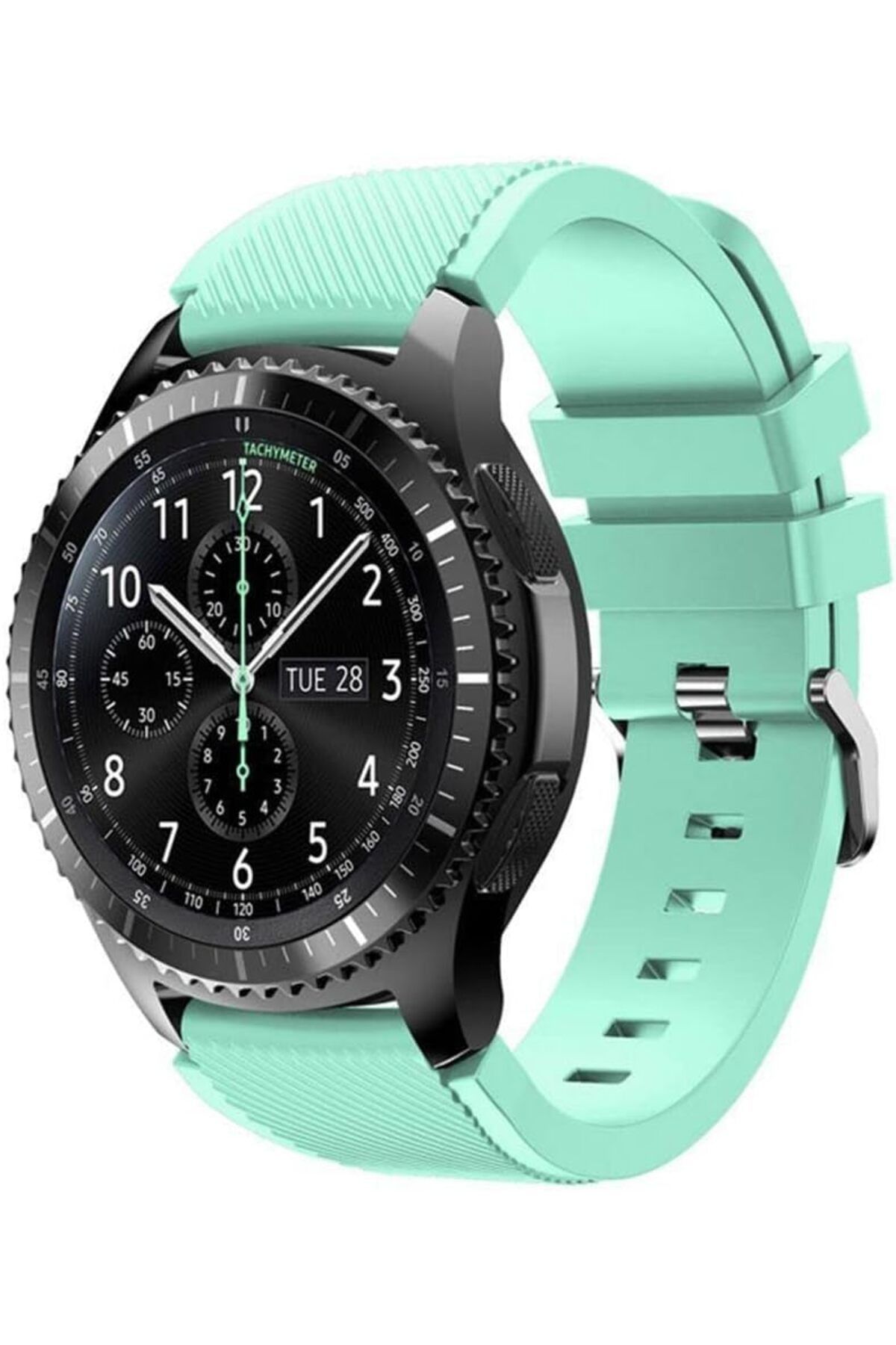STOREMAX nffashopm Kordon Kayış Silikon Tırtıklı Su Yeşil watch GT2 Pro GT 2e GT 42m GT 46m GT2 46m GT2