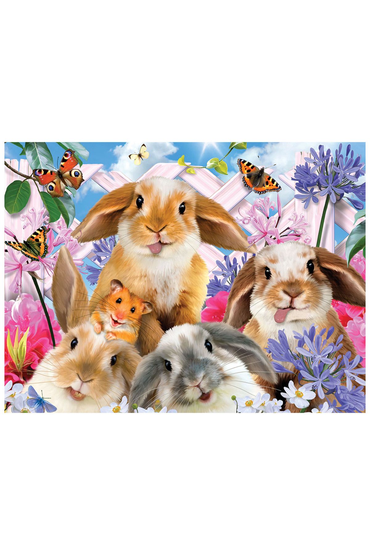 Prime 3D Pet ve Tavşan Selfie Çift Taraflı Puzzle 100 Parça 15053