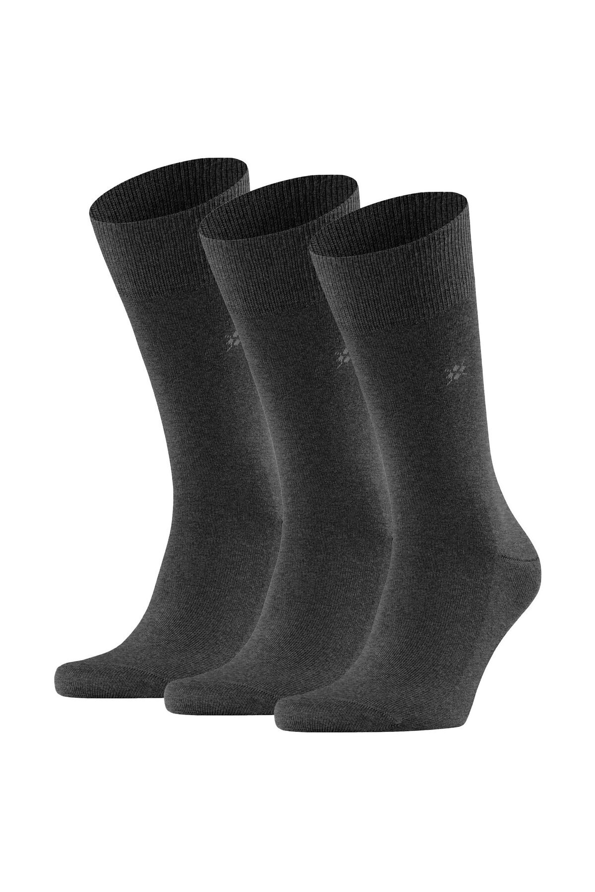 Burlington-Herren Socken LEEDS 3er Pack - Schurwolle, Logo, Uni, One Size, 40-46 1