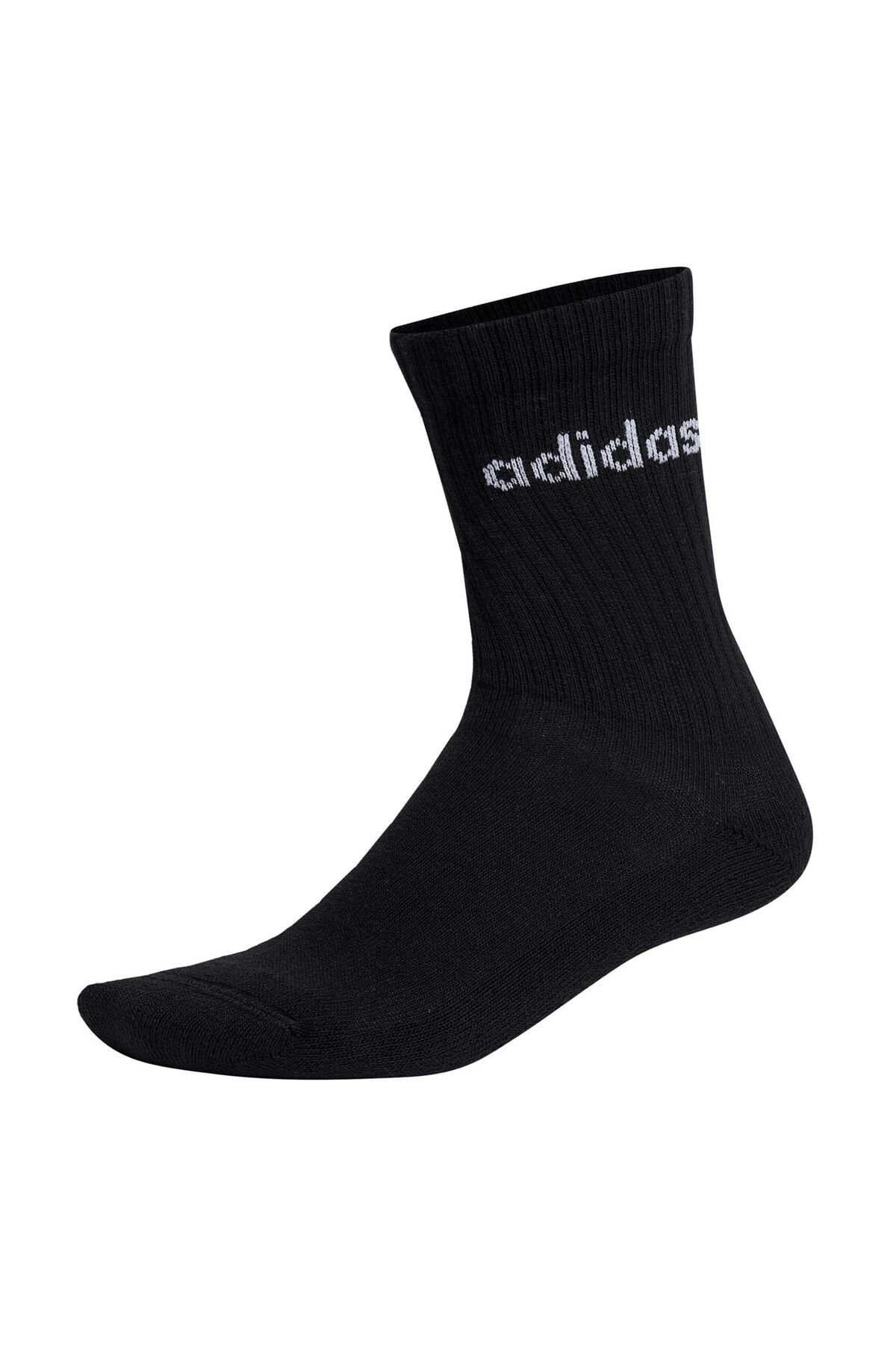 adidas-Unisex Socken, 6er Pack - Linear Crew Cushioned, Logo, gepolstert, einfarbig 2