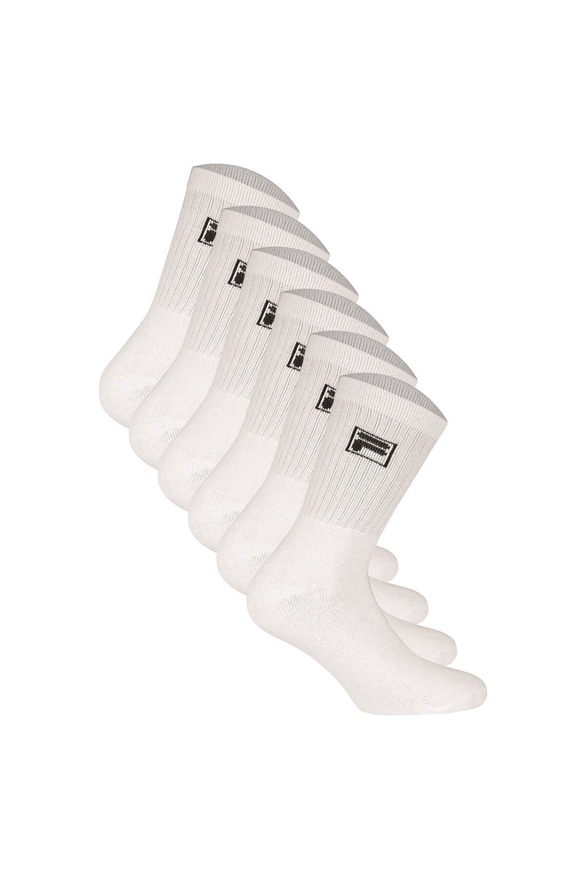 Fila-6 Paar Socken Unisex - Frottee Tennissocken, Crew Socks, Logobund, 35-46 3