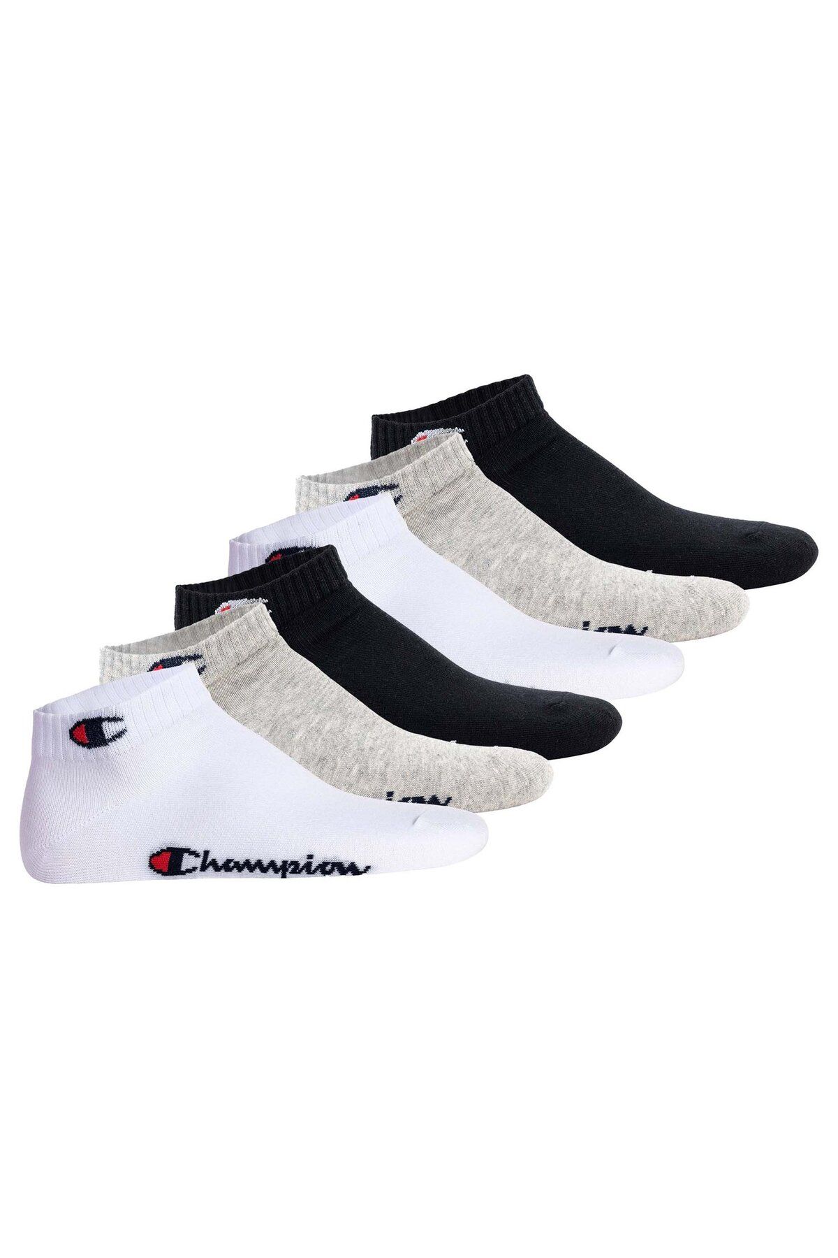 Champion-Unisex Socken, 6er Pack - Quarter Socken, Basic, Logo 2