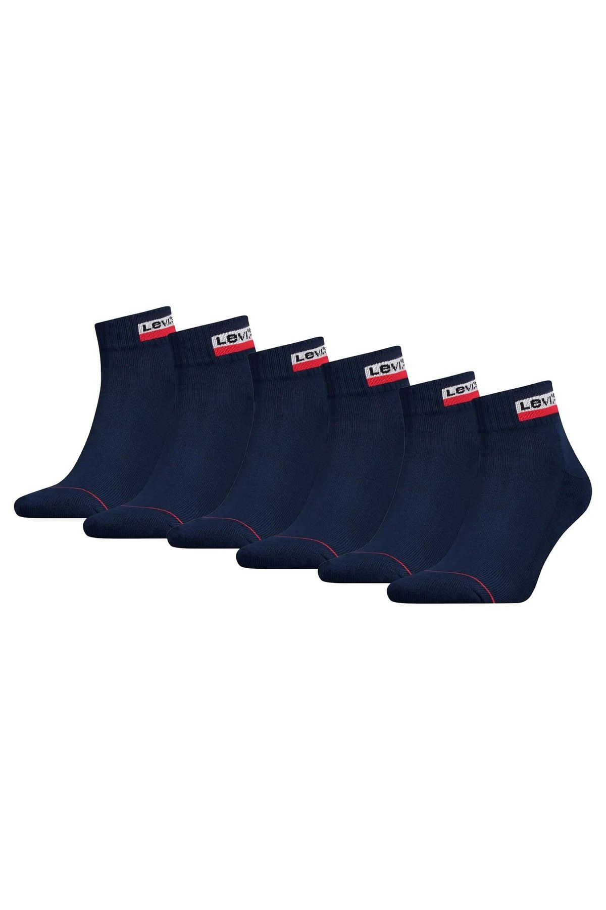 Levi's-LEVI´S Unisex 6er Pack Sportsocken - Mid Cut SPRTWR, Logo, einfarbig 1