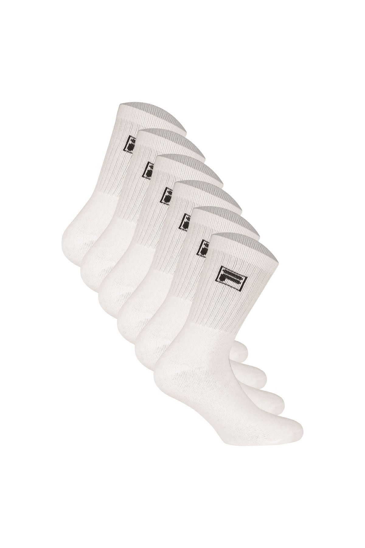 Fila-6 Paar Socken Unisex - Frottee Tennissocken, Crew Socks, Logobund, 35-46 1