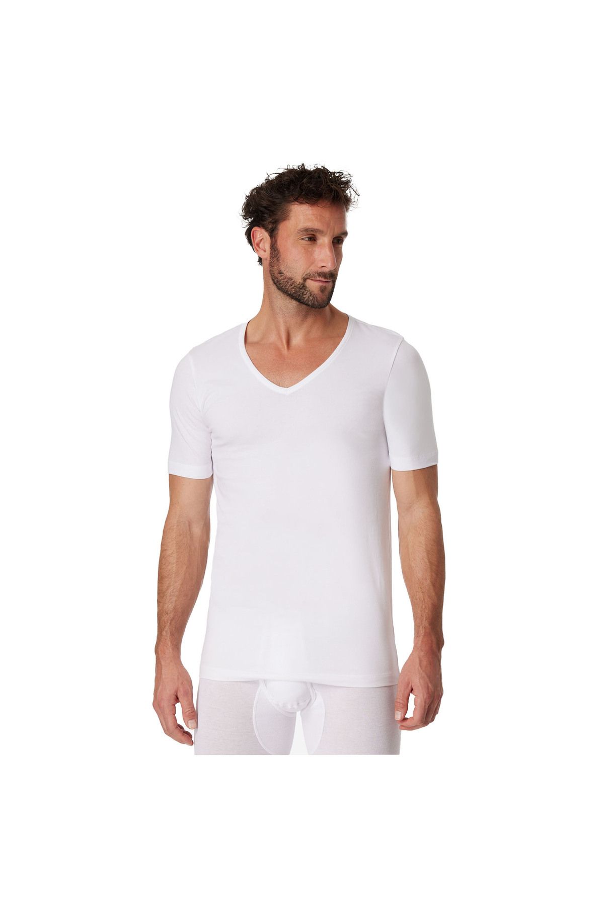 Schiesser-Herren T-Shirt 4er Pack - Serie "95/5", V-Ausschnitt, S-4XL 2