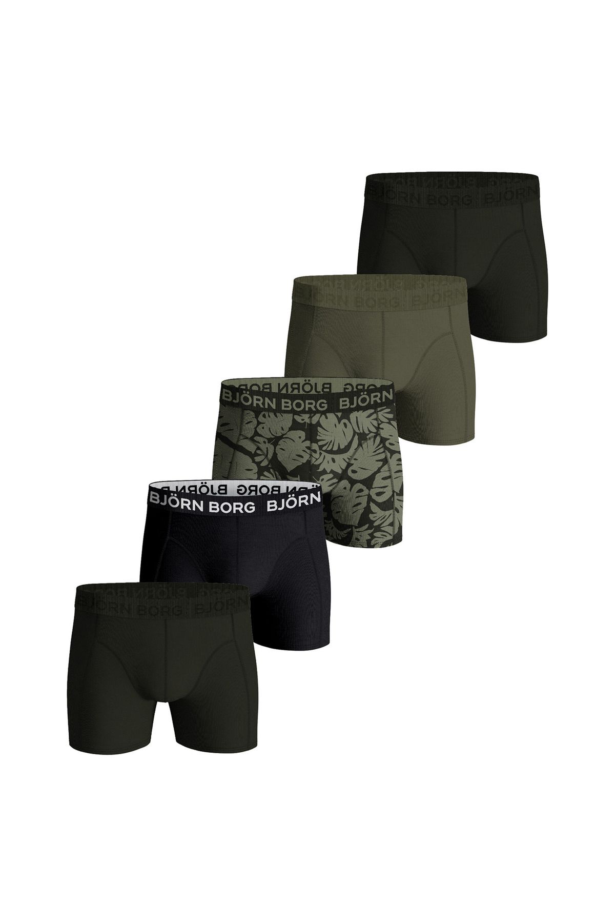 Björn Borg-BJÖRN BORG Herren Boxershorts, 5er Pack - Cotton Stretch Boxer, Unterhose, Baumwolle, Logobund 1