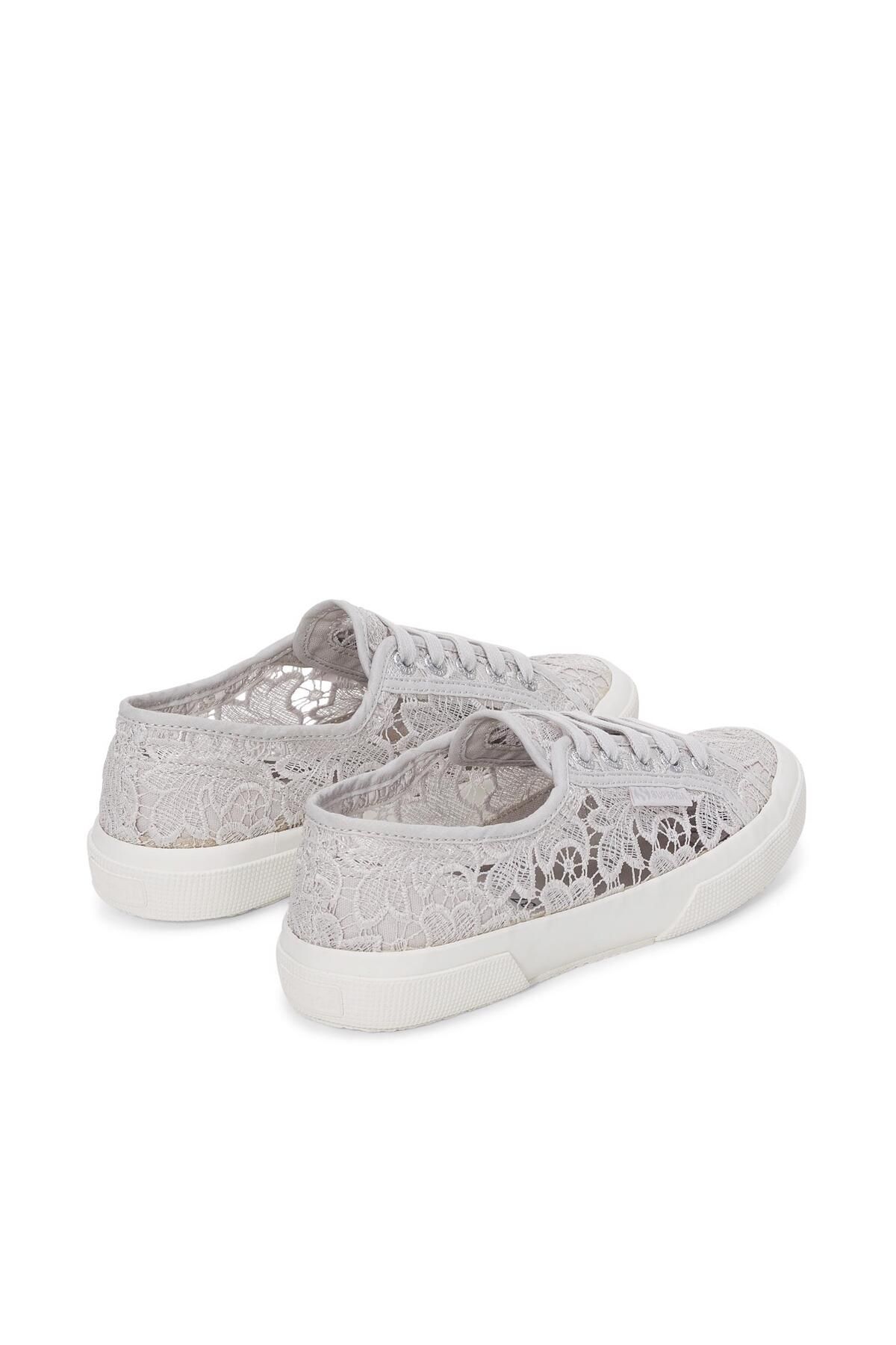 Superga-Grauer Makramee-Sneaker Modell 2750 Unisex 3