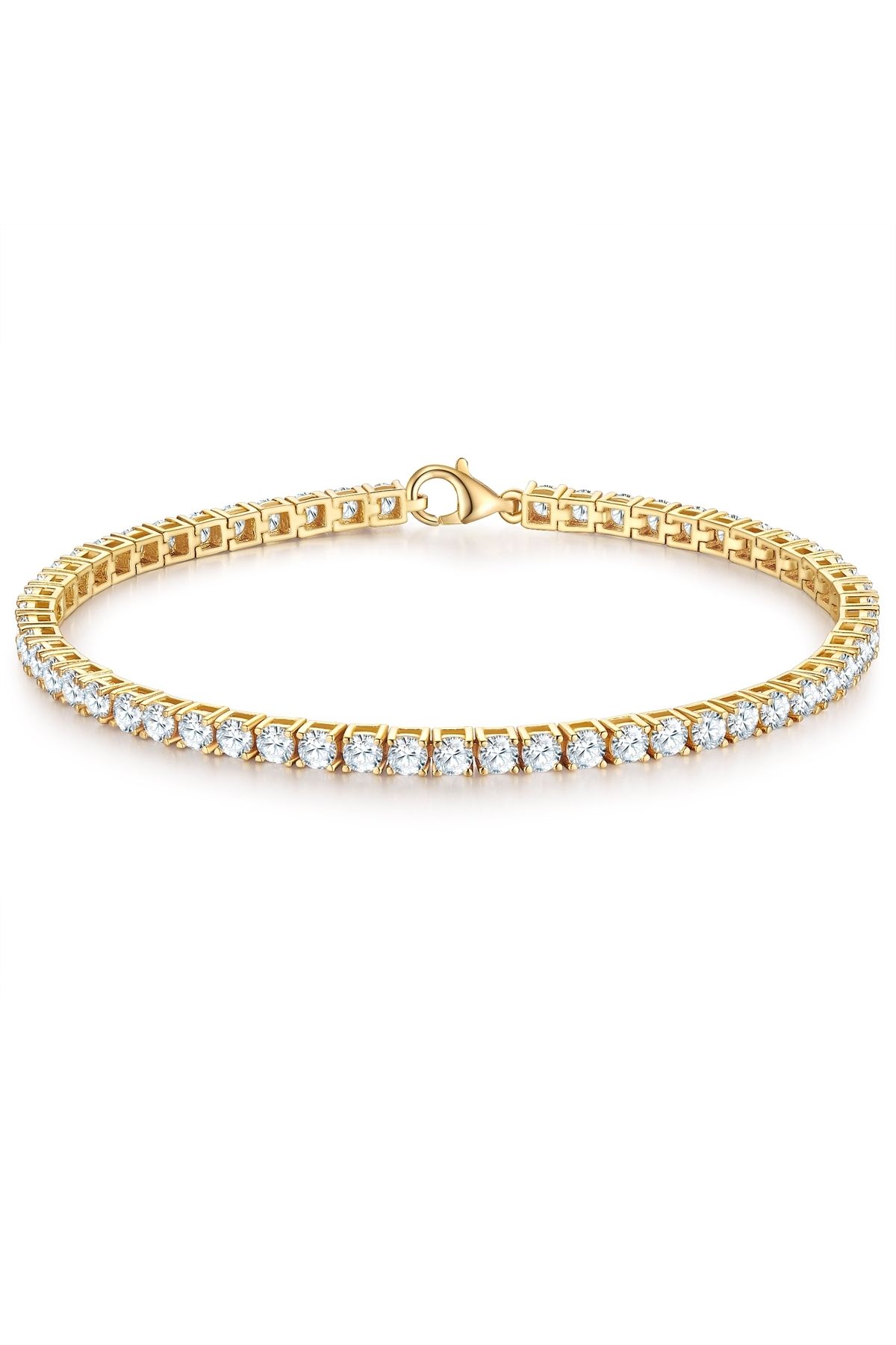 Trilani-Silberarmband Armband Sterling Silber gelbgold Zirkonia weiß 1