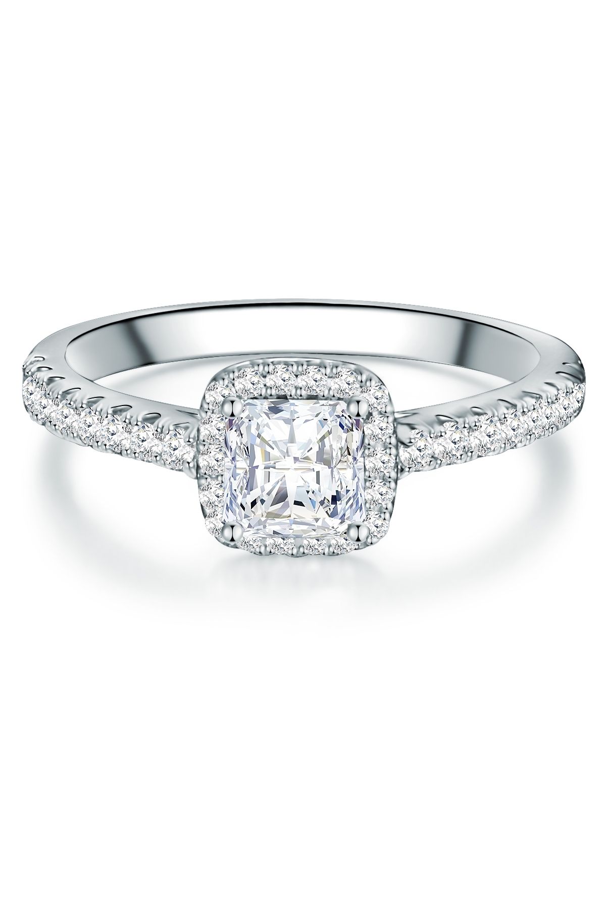 Trilani-Silberring Ring Sterling Silber Zirkonia weiß 1