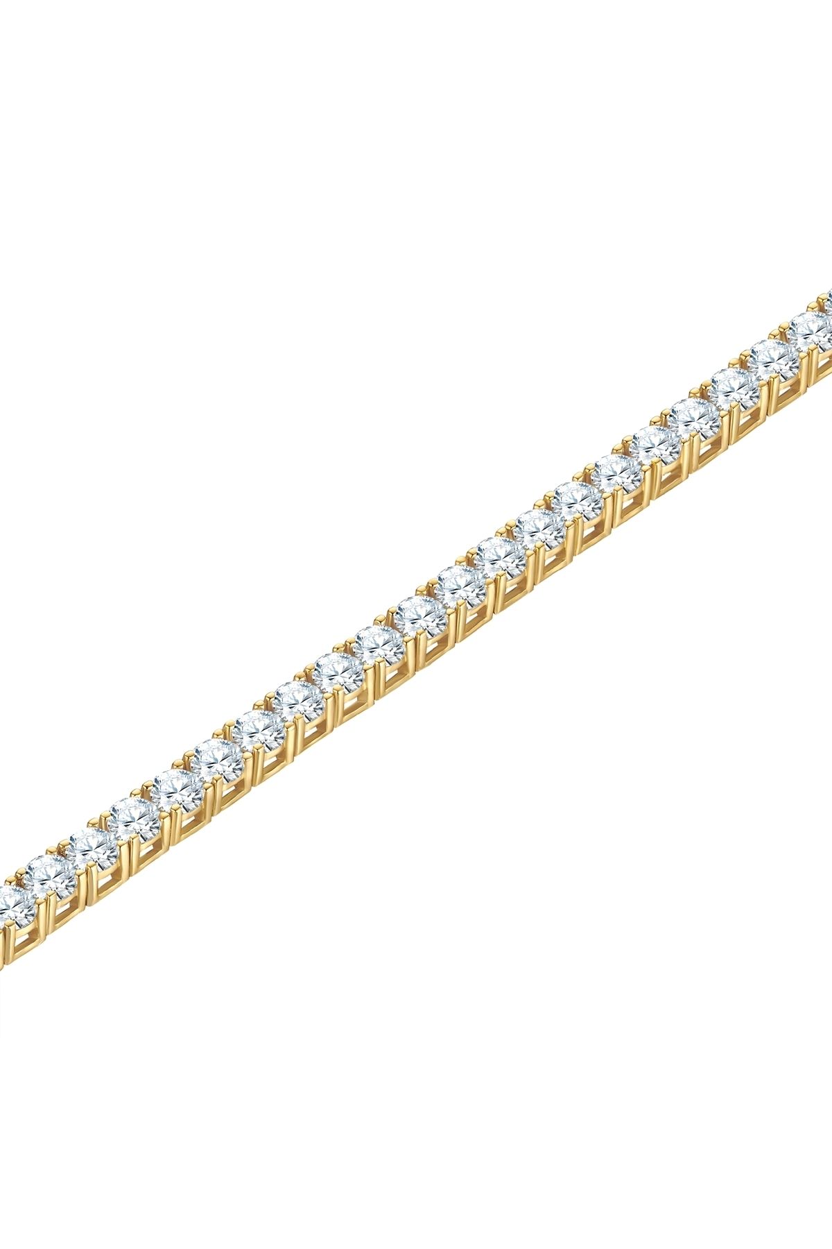 Trilani-Silberarmband Armband Sterling Silber gelbgold Zirkonia weiß 2