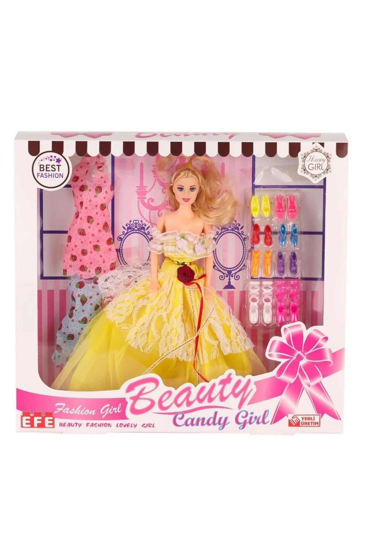 TWOX Çocuk 207 Ayakkabı Setli Candy Girl Bebek -Efe Toys