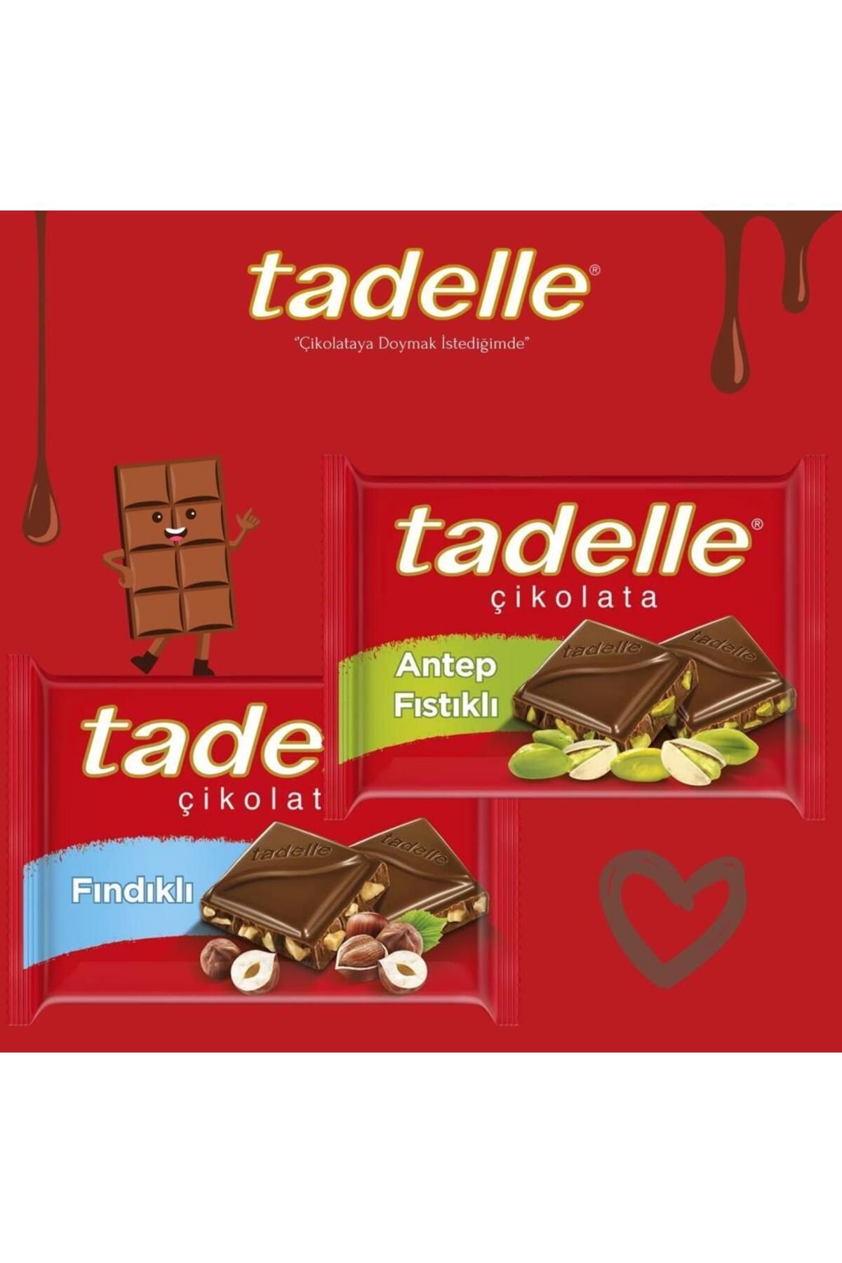 Tadelle Antep Fıstıklı+Fındıklı Tablet Çikolata 60gr