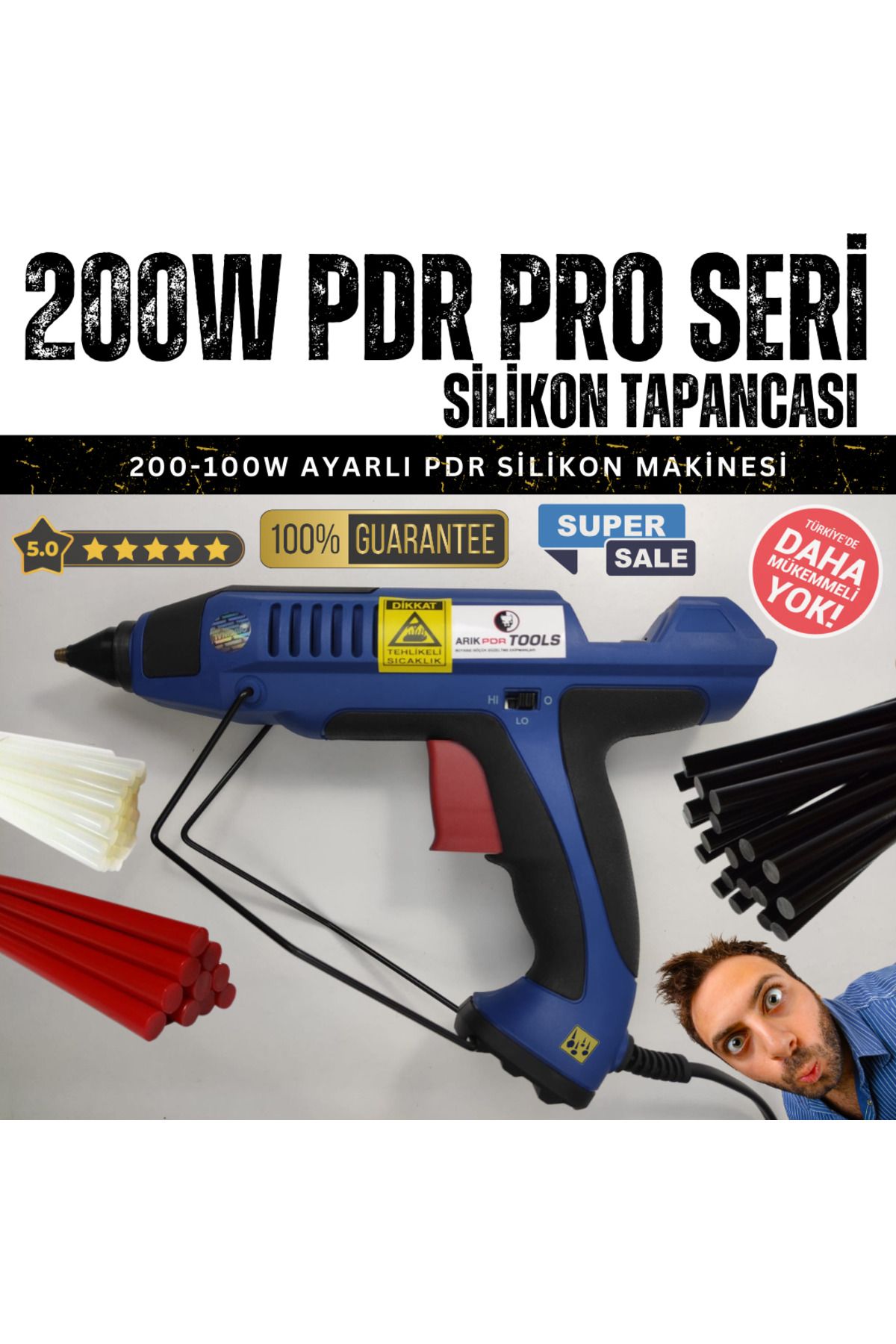 ARIKPDRTOOLS 200W AYARLANABİLİNİR SİLİKON TAPANCASI