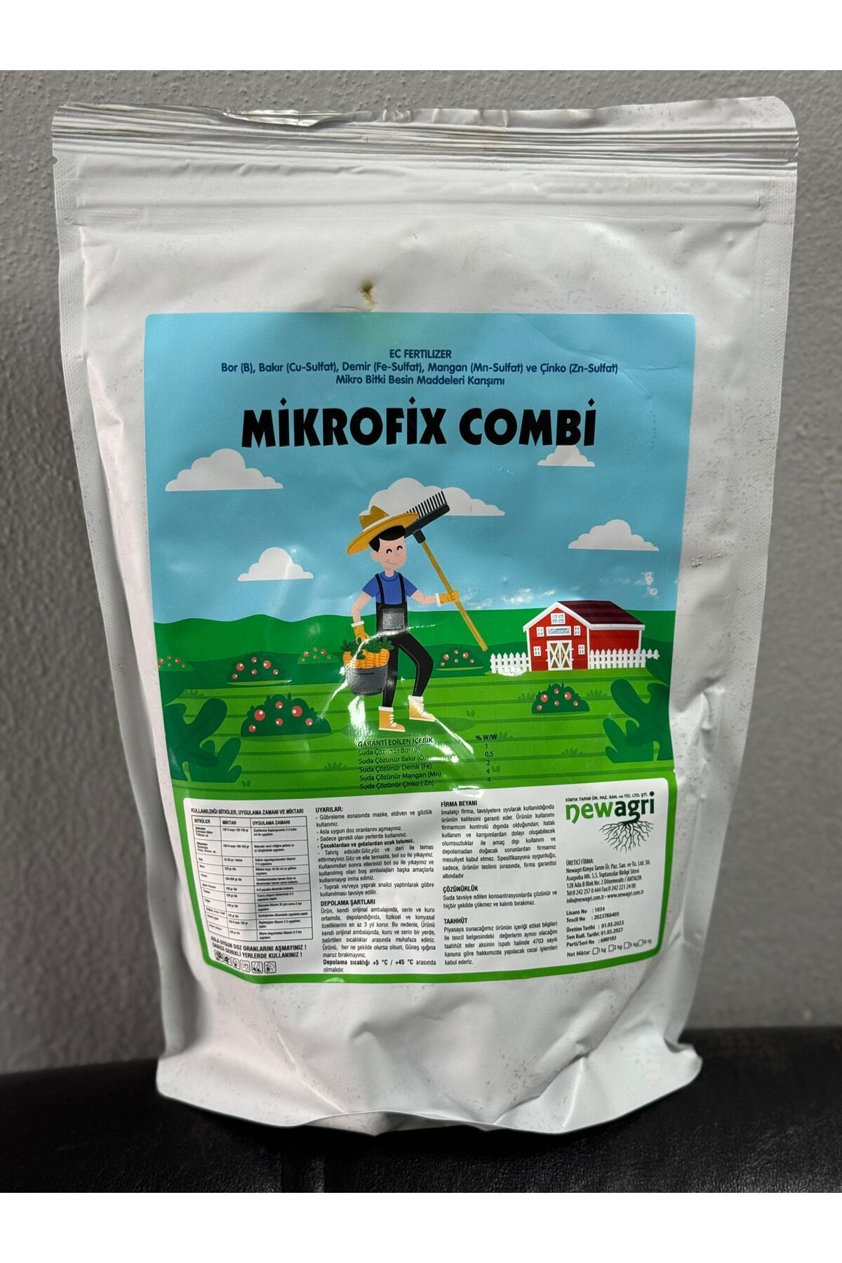 NEWAGRİ KİMYA MİCROFİX COMBİ 1KG (BOR-BAKIR-ÇİNKO-DEMİR-MANGAN)