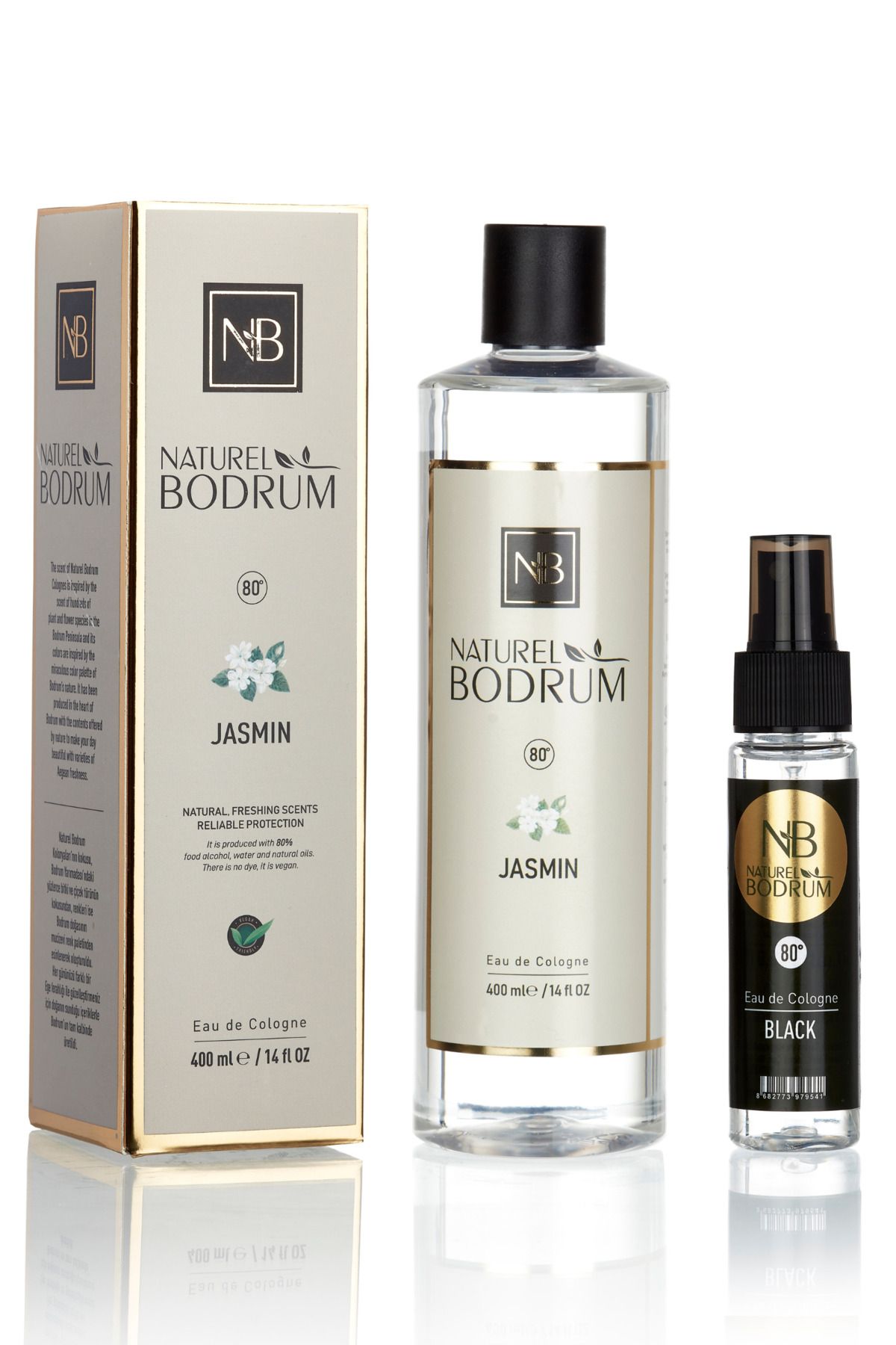 Naturel Bodrum Kolonya Yasemin 400ml & Black 60ml