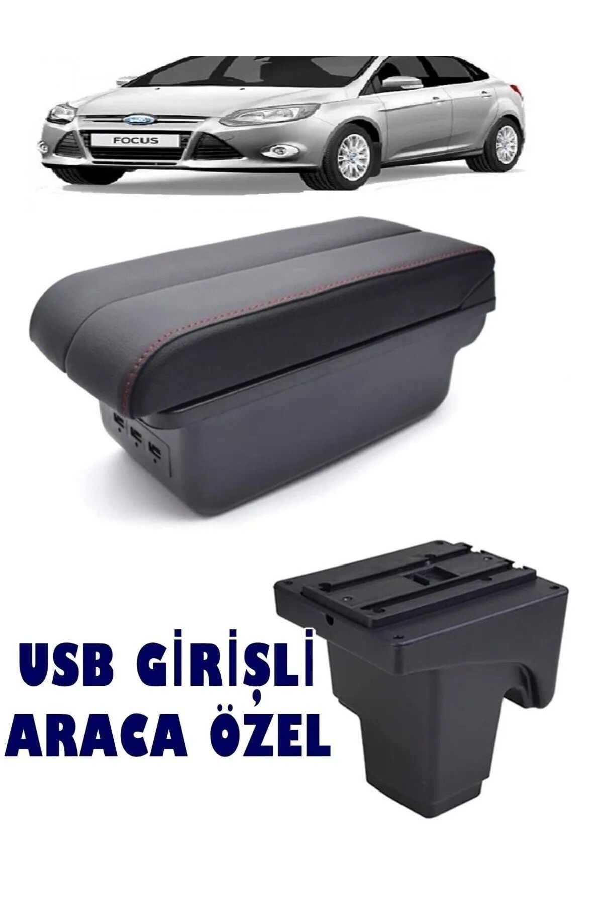 Cebsstore Ford Focus 3 2012-2020 Usbli Vidasız Kol Dayama Kolçak