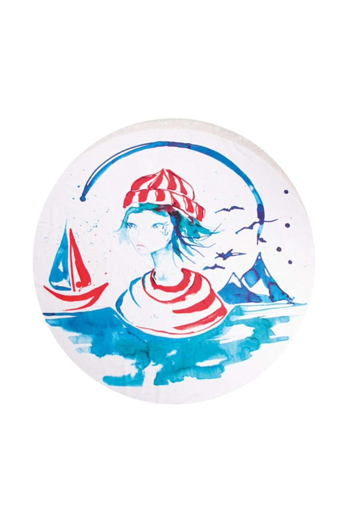Biggdesign-Guľatá plážová osuška Anemoss Sailor Girl 3