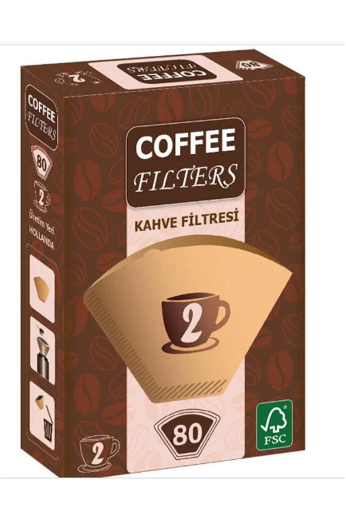 Coffee Filters Filtre Kahve Kağıdı 1x4 2 Numara 80li