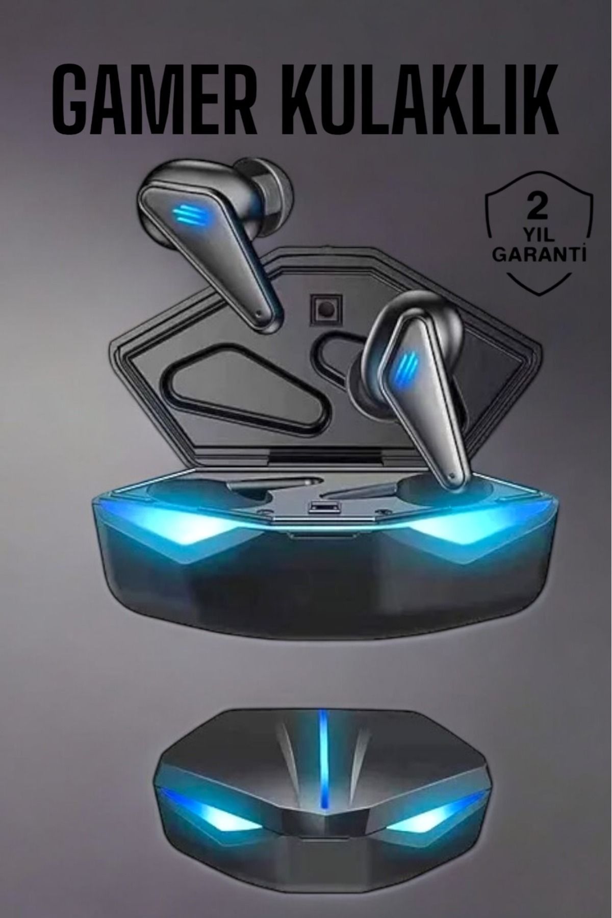 esey ticaret Bluetooth Oyuncu Kulaklığı Led Işıklı Kablosuz ANC Özelliği