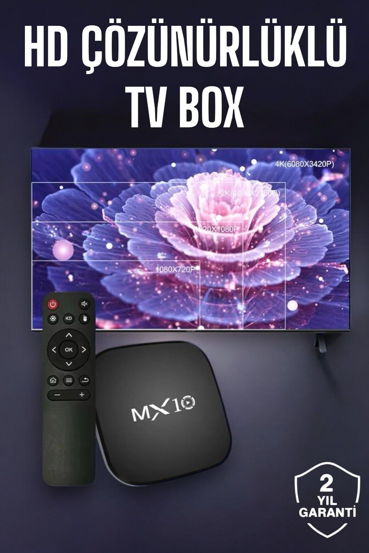 TEKNOROT Teknorod TV Box Android Uyumlu 4 Çekirdekli WİFİ Bağlantılı 4K