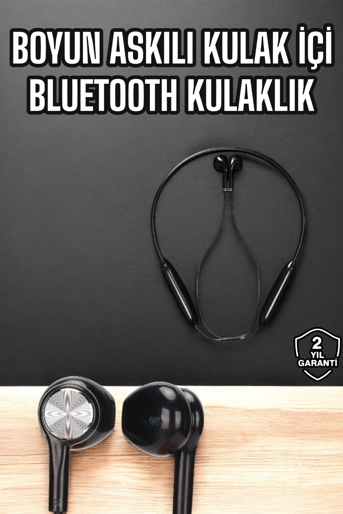 NOY Kablolu Boyun Askılı Dijital Göstergeli Bluetooth Kulaklığı 60 Saat