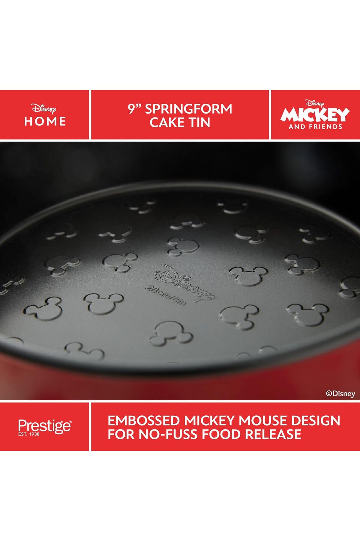 Prestige-قالب كيك زنبركي من مجموعة X DISNEY BAKEWARE مقاس 9 بوصات 5