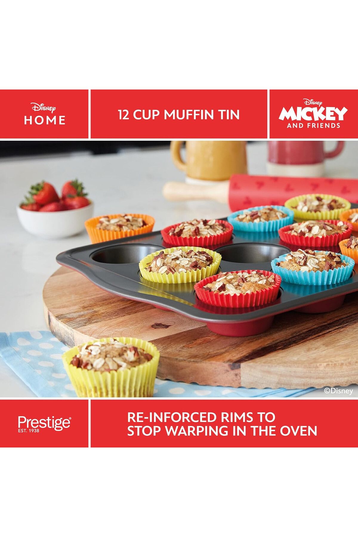Prestige-X DISNEY BAKEWARE MUFFIN TIN 12 CUP 5