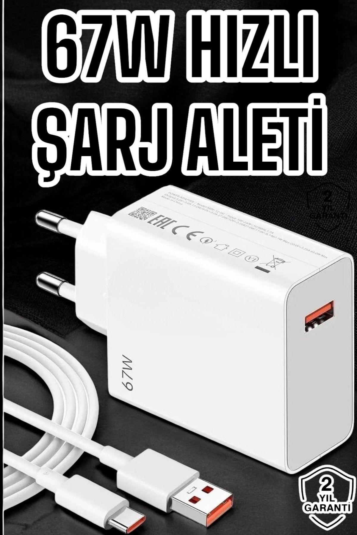 teknodayım 67W Şarj Aleti Turbo Hızlı Type-C Şarj