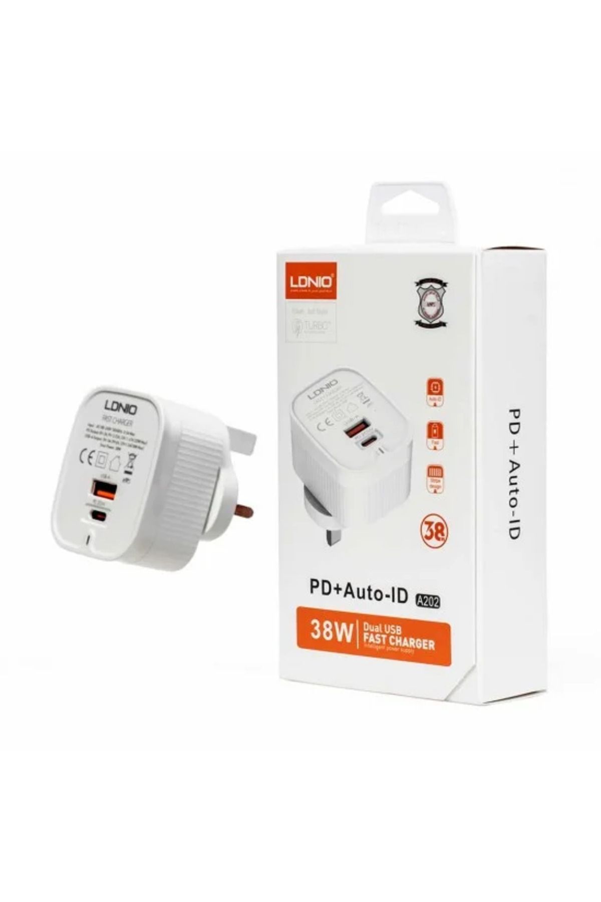 LDNIO-Fast Charger- PD+Auto - ID   38W Max 4