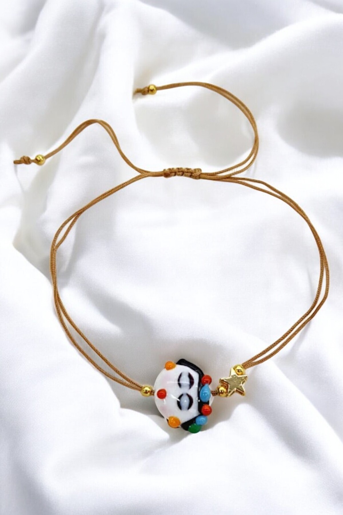 PETEK AKSESUAR Frida El Yapımı Cam Murano Halhal Bileklik