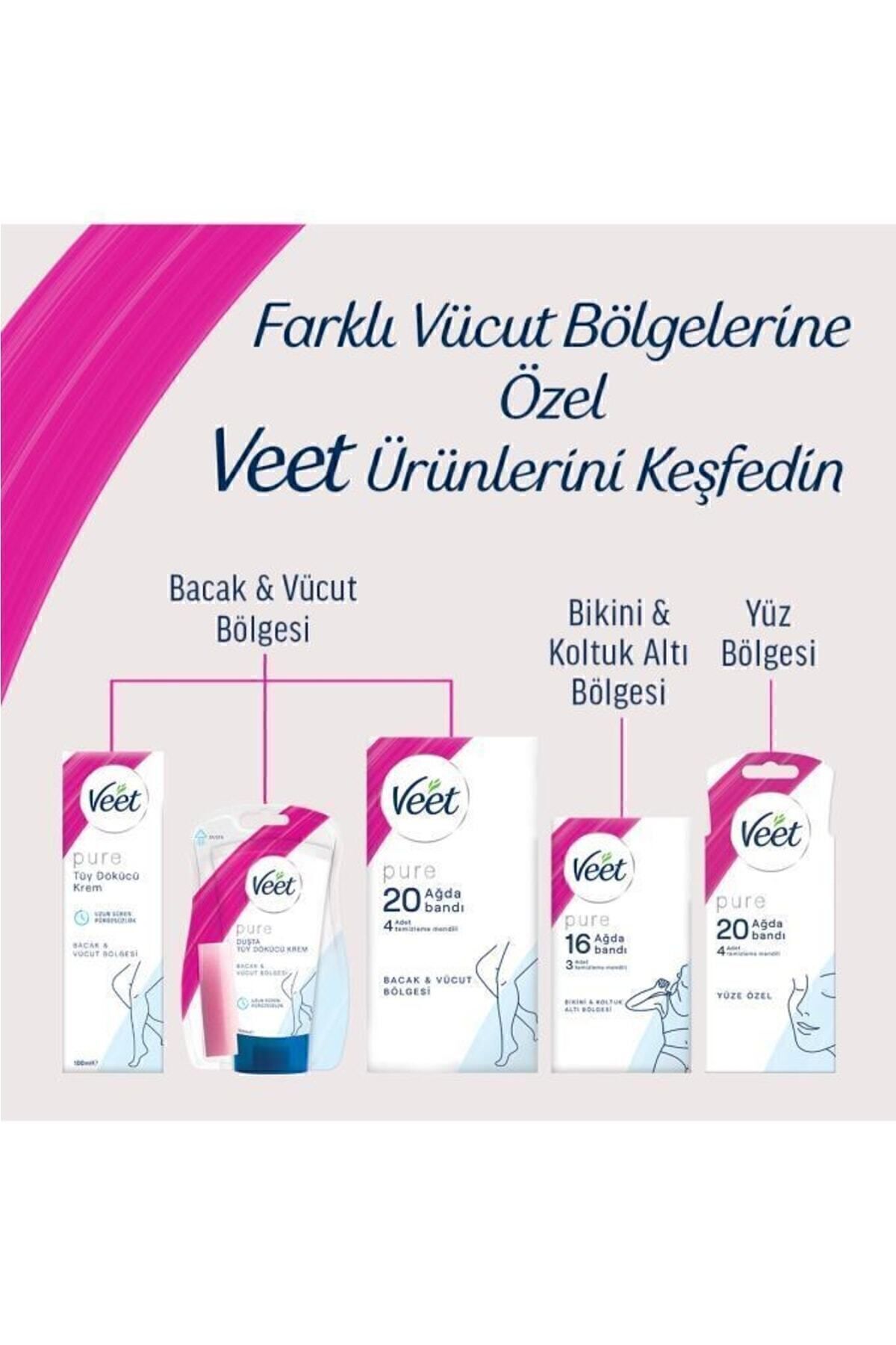 Veet Pure 100ml Tüy Dökücü Krem Hassas Ciltler X 3