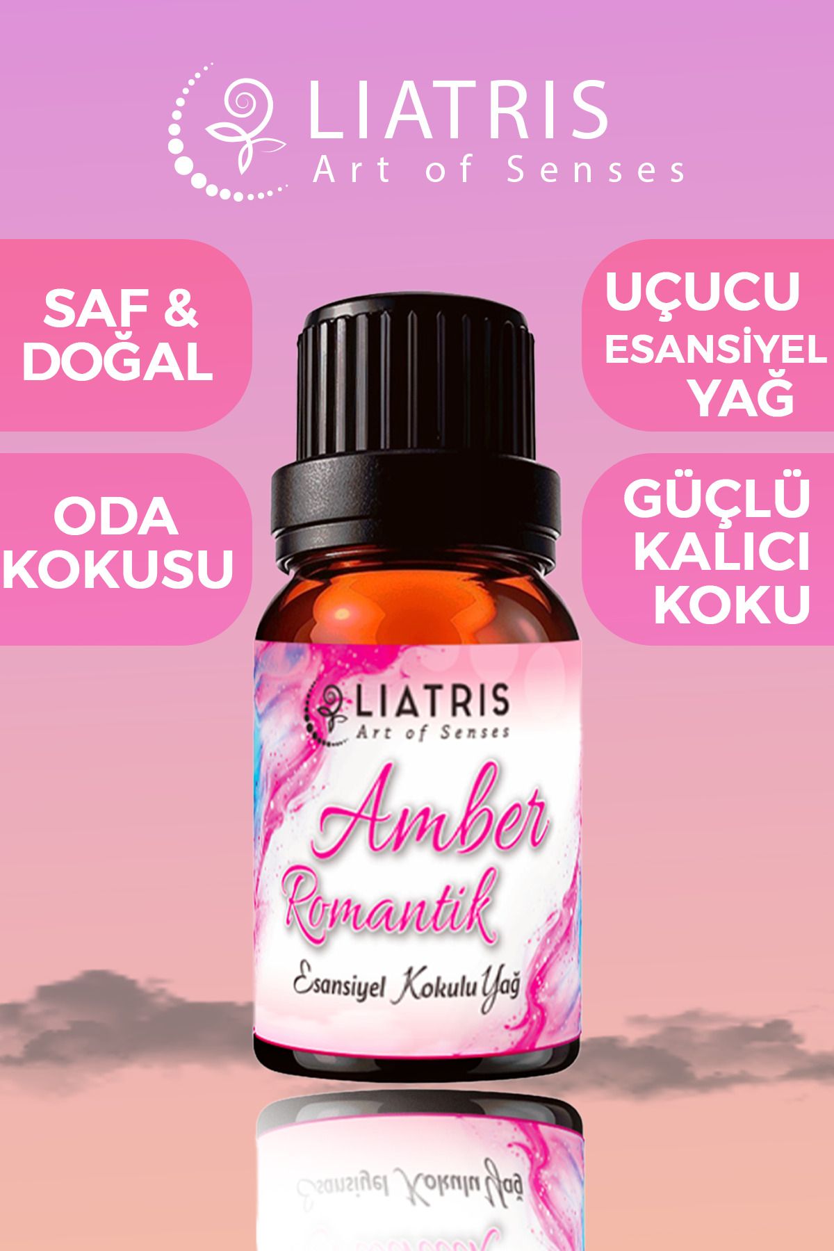 liatris Amber & Romatik esansiyel uçucu yağ,hava nemlendirici,oda parfümü 10ml %100 Saf & doğal koku