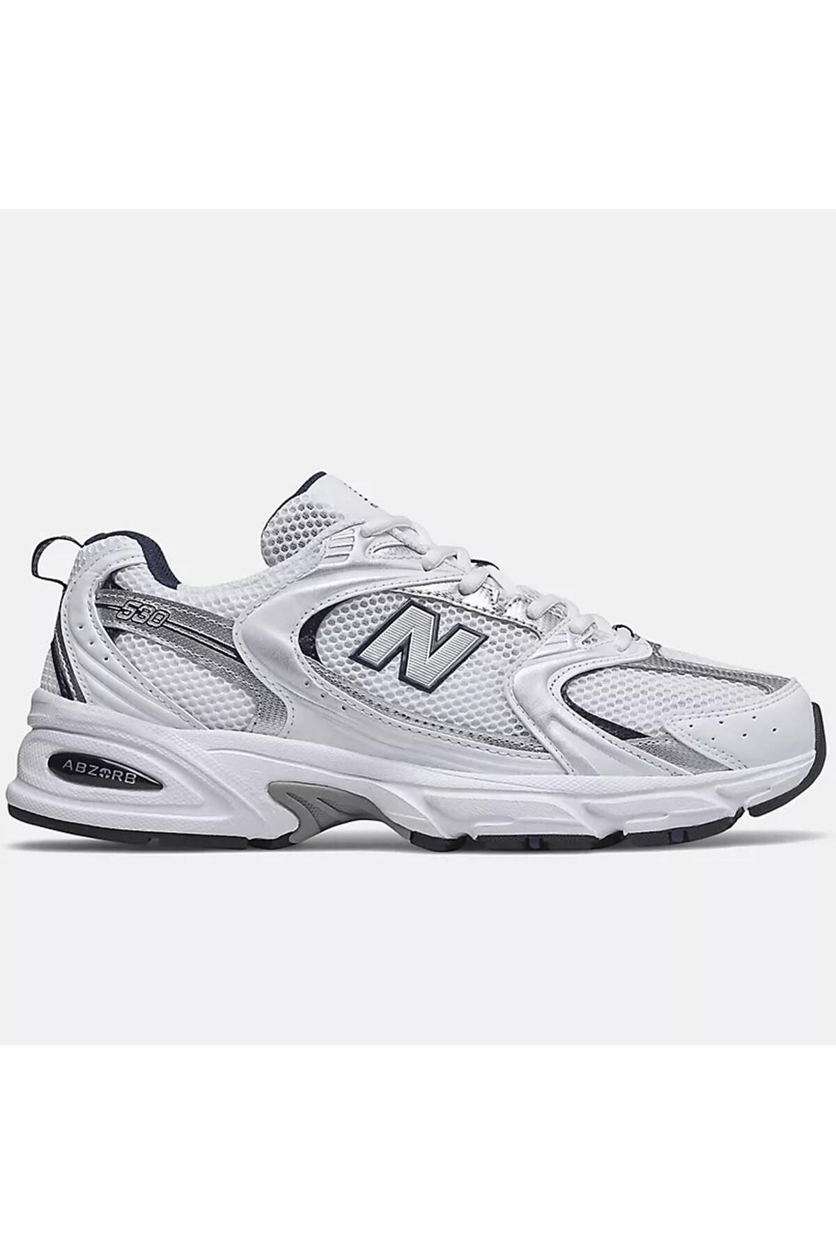 New Balance NB Unisex Running Sneaker Shoes Beyaz Lacivert Gümüş Spor Ayakkabı