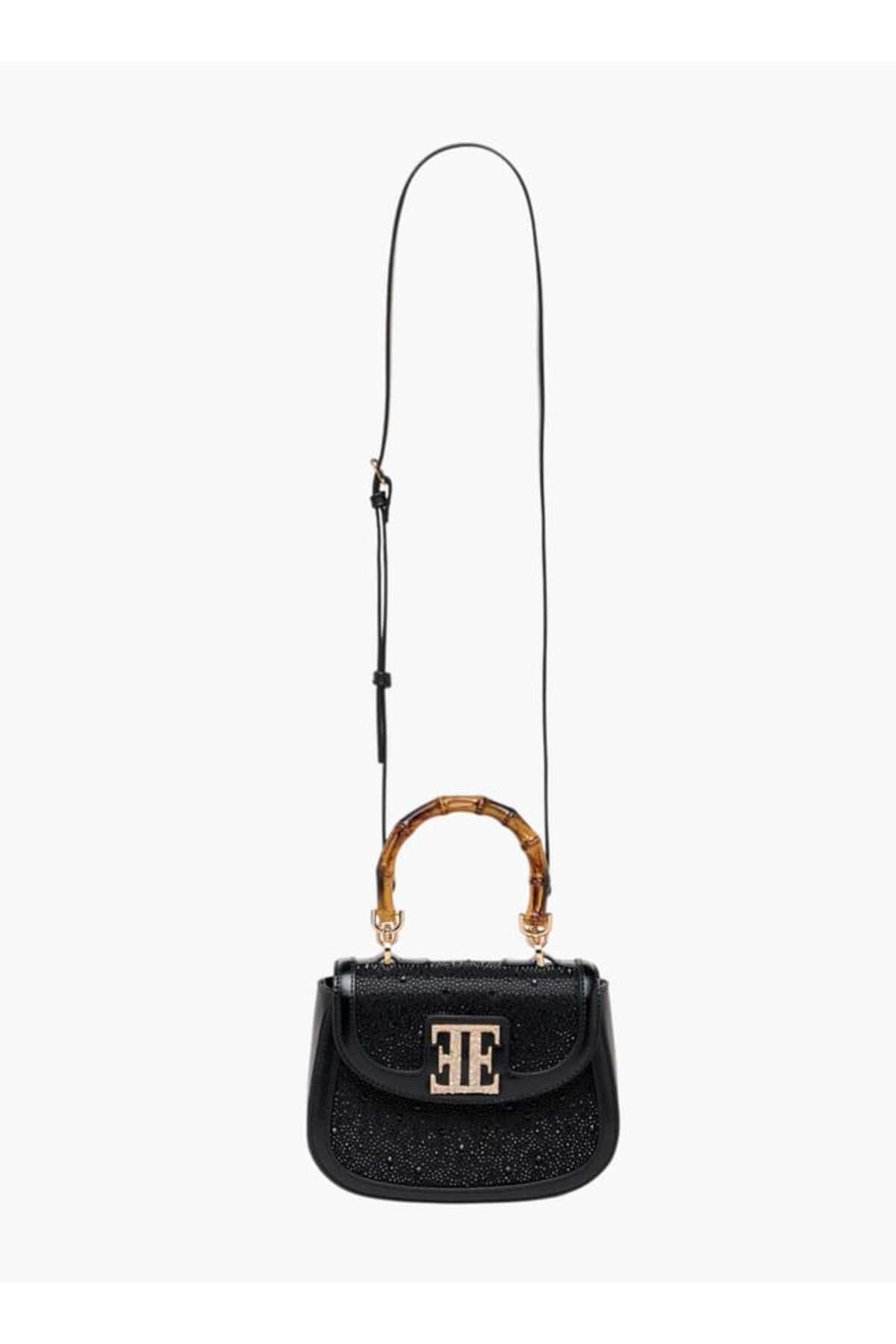 ELLE-Embellished Tote Bag with Top Handle and Adjustable Strap 2