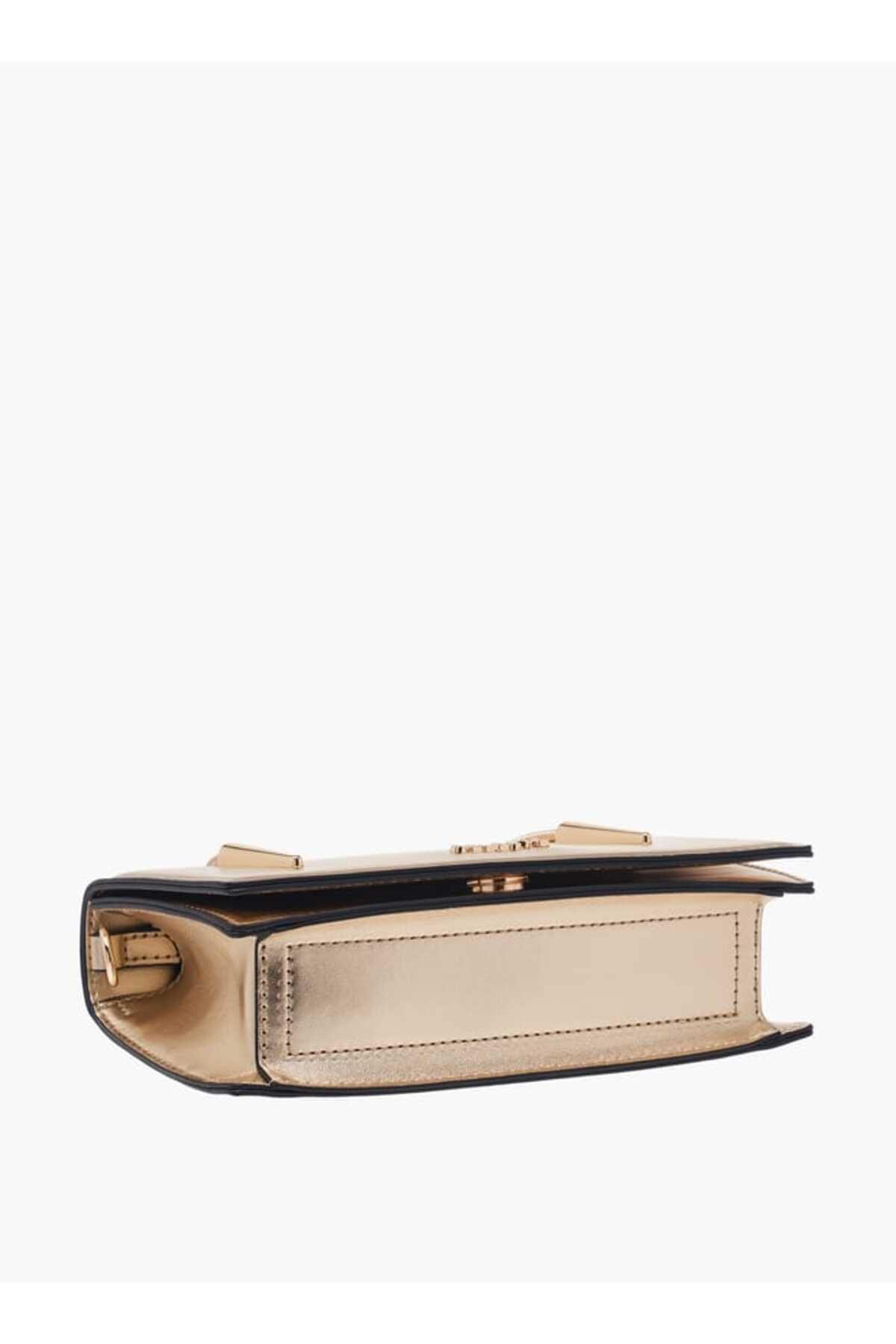 Celeste-Solid Crossbody Bag with Button Closure and Chain Strap 6