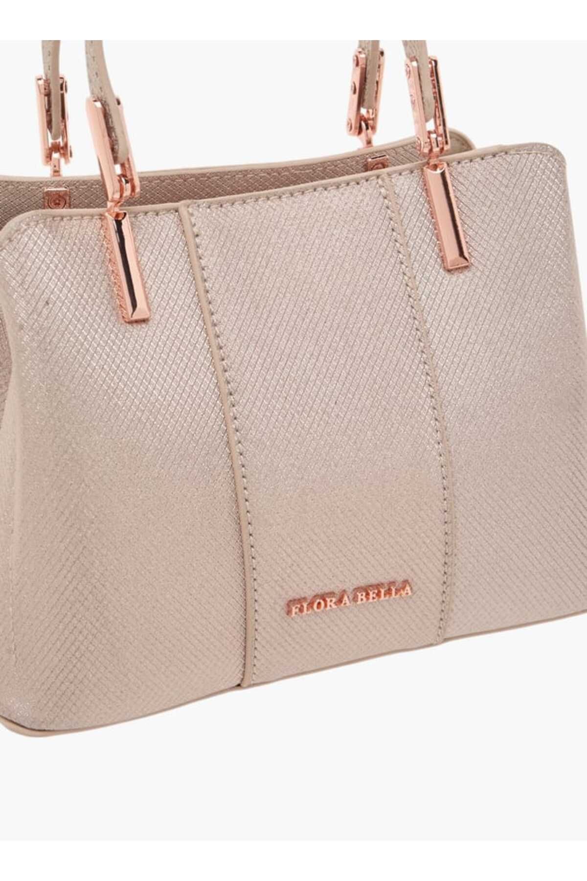 Flora Bella by Shoexpress-Flora Bella Textured Tote Bag with Double Handle and Zip Closure 4