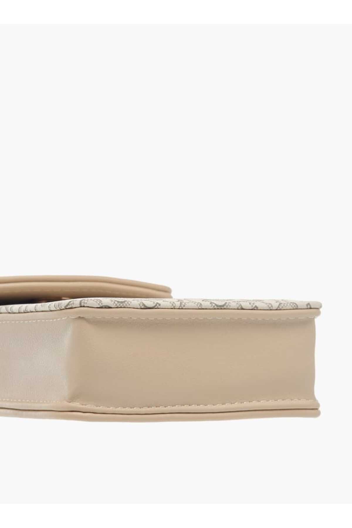 Celeste-Monogram Print Crossbody Bag with Detachable Strap and Flap Closure 6