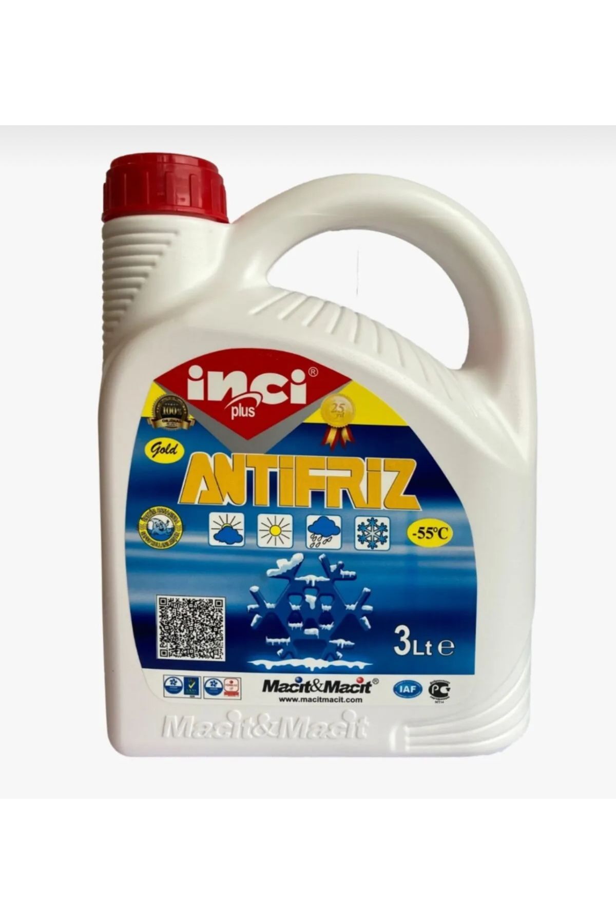 İnci Kırmızı Antifriz -37 Derece 3lt