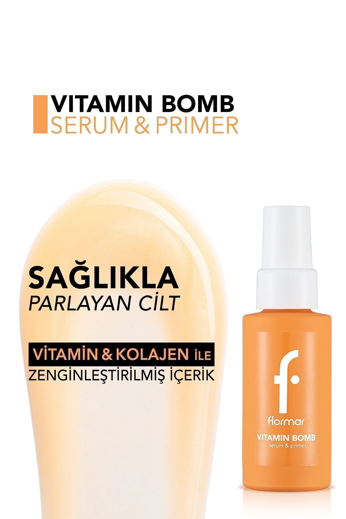 Nem ve Işıltı Veren Vitaminli Serum-Makyaj Bazı - Vitamin Bomb Serum&Primer - 000 - 8682536046305 — زرد 31000234-000 — تصویر 3 از 6