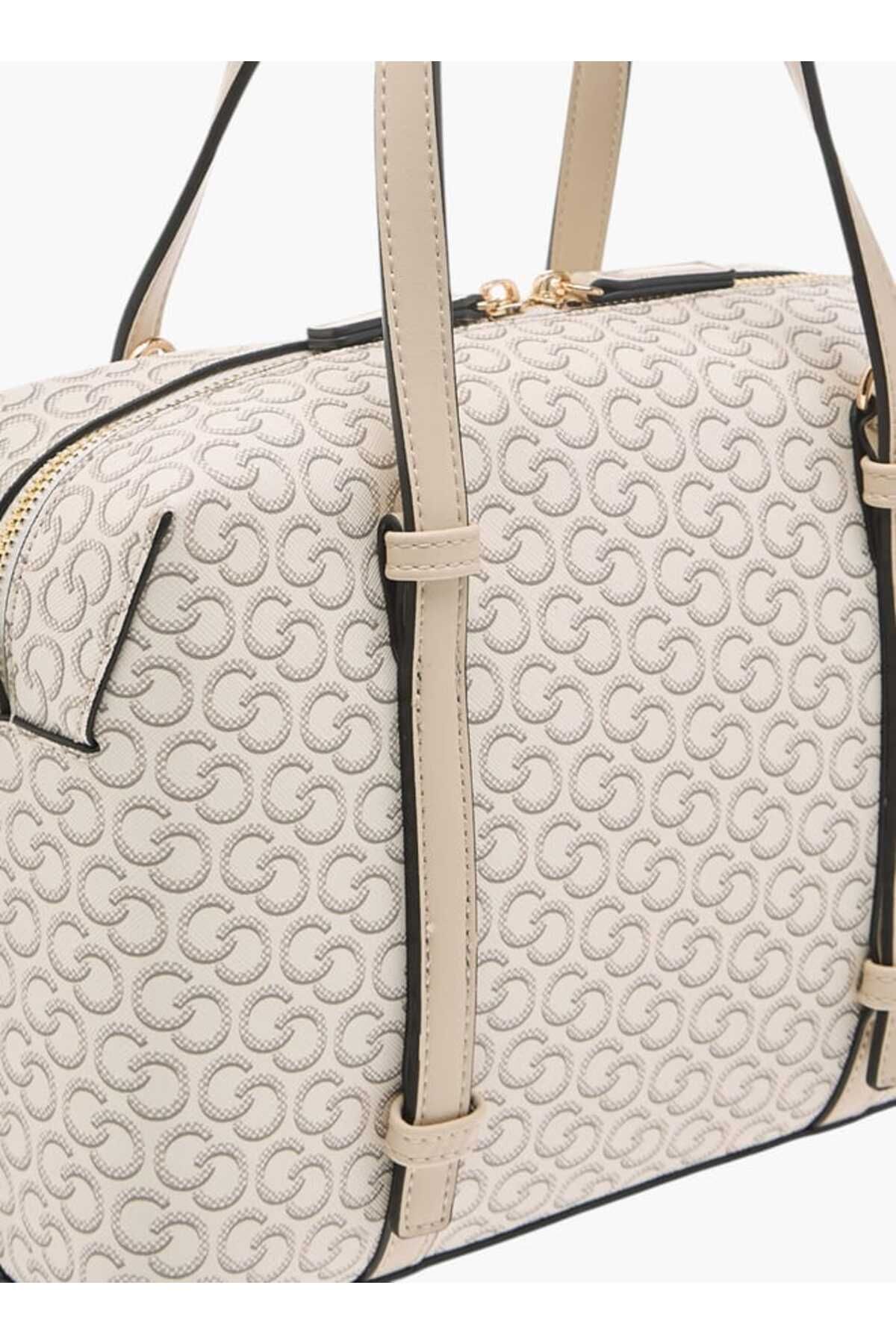 Celeste-Monogram Print Tote Bag with Detachable Strap and Handles 6